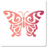 CRASPIRE PET Plastic Drawing Painting Stencils Templates, Square, White, Butterfly Pattern, 30x30cm