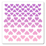 CRASPIRE PET Plastic Drawing Painting Stencils Templates, Square, Creamy White, Heart Pattern, 30x30cm