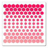 CRASPIRE PET Plastic Drawing Painting Stencils Templates, Square, Creamy White, Hexagon Pattern, 30x30cm