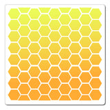 CRASPIRE PET Plastic Drawing Painting Stencils Templates, Square, Creamy White, Hexagon Pattern, 30x30cm