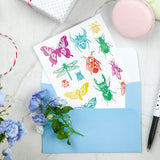 Craspire Rubber Clear Stamps, for Card Making Decoration DIY Scrapbooking, Insect Pattern, 22x18x0.8cm