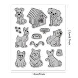 Craspire Rubber Clear Stamps, for Card Making Decoration DIY Scrapbooking, Dog Pattern, 22x18x0.8cm