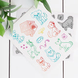 Craspire Rubber Clear Stamps, for Card Making Decoration DIY Scrapbooking, Dog Pattern, 22x18x0.8cm