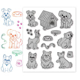 Craspire Rubber Clear Stamps, for Card Making Decoration DIY Scrapbooking, Dog Pattern, 22x18x0.8cm