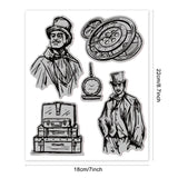 Craspire Rubber Clear Stamps, for Card Making Decoration DIY Scrapbooking, Travel Themed, 22x18x0.8cm