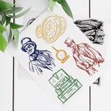 Craspire Rubber Clear Stamps, for Card Making Decoration DIY Scrapbooking, Travel Themed, 22x18x0.8cm