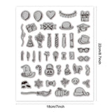 Craspire Rubber Clear Stamps, for Card Making Decoration DIY Scrapbooking, Halloween Themed Pattern, 22x18x0.8cm