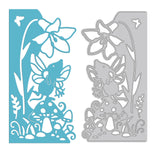 CRASPIRE Carbon Steel Cutting Dies Stencils, for DIY Scrapbooking/Photo Album, Decorative Embossing DIY Paper Card, Matte Platinum Color, Mouse & Flower Pattern, Mixed Patterns, 6.1x11.9x0.08cm