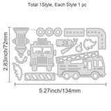 CRASPIRE Carbon Steel Cutting Dies Stencils, for DIY Scrapbooking/Photo Album, Decorative Embossing DIY Paper Card, Matte Platinum Color, Car Pattern, 7.2x13.4x0.08cm