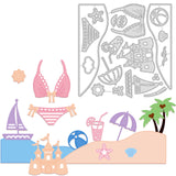 CRASPIRE Beach Metal Cutting Dies Vacation Bikini Die Cuts