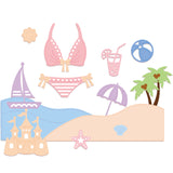 CRASPIRE Beach Metal Cutting Dies Vacation Bikini Die Cuts