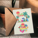 Summer Beach Cutting Dies Sunglasses Coconut Tree Surfing Die Cuts for DIY Scrapbooking Festival Greeting Cards Making Paper Cutting Album Envelope Decoration