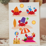 Beach Animals Die-Cuts Set Crab Conch Shell Sand Castle Cutting Dies for DIY Scrapbooking Festival Greeting Cards Diary Journal Making Paper Cutting Album Envelope Decoration