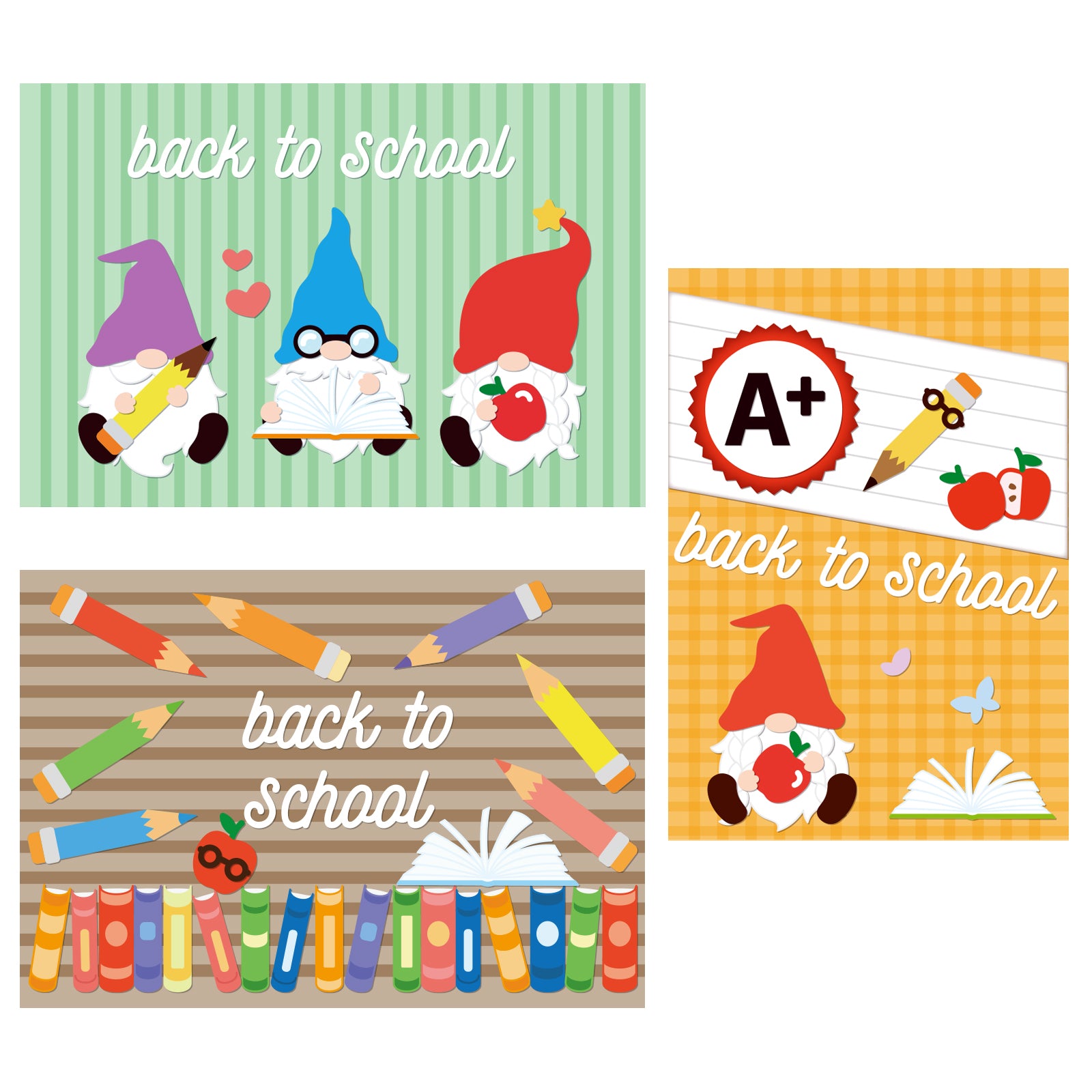 Back to School Theme Die-Cuts Set Gnomes Cutting Dies for DIY Scrapboo –  CRASPIRE