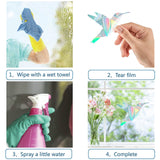 Craspire Bird PVC Laser Adhesive Stickers, Electrostatic Stickers, Colorful, 18x17cm, 10pcs/set