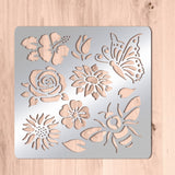 CRASPIRE Stainless Steel Cutting Dies Stencils, for DIY Scrapbooking/Photo Album, Decorative Embossing DIY Paper Card, Stainless Steel Color, Bees Pattern, 15.6x15.6cm