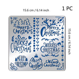 CRASPIRE Stainless Steel Cutting Dies Stencils, for DIY Scrapbooking/Photo Album, Decorative Embossing DIY Paper Card, Matte Style, Stainless Steel Color, Christmas Themed Pattern, 15.6x15.6cm