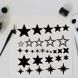 CRASPIRE Stainless Steel Cutting Dies Stencils, for DIY Scrapbooking/Photo Album, Decorative Embossing DIY Paper Card, Matte Style, Stainless Steel Color, Star Pattern, 15.6x15.6cm