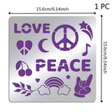 CRASPIRE Stainless Steel Cutting Dies Stencils, for DIY Scrapbooking/Photo Album, Decorative Embossing DIY Paper Card, Matte Stainless Steel Color, Peace Sign, 15.6x15.6cm