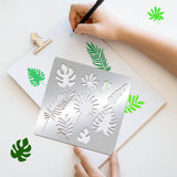 CRASPIRE Stainless Steel Cutting Dies Stencils, for DIY Scrapbooking/Photo Album, Decorative Embossing DIY Paper Card, Matte Stainless Steel Color, Leaf Pattern, 15.6x15.6cm