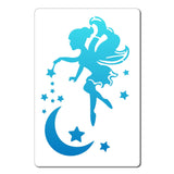 CRASPIRE PET Plastic Drawing Painting Stencils Templates, Rectangle, Fairy Pattern, 30x20cm