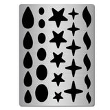 CRASPIRE Stainless Steel Cutting Dies Stencils, for DIY Scrapbooking/Photo Album, Decorative Embossing, Matte Platinum Color, Star Pattern, 19x14cm