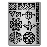 CRASPIRE Stainless Steel Cutting Dies Stencils, for DIY Scrapbooking/Photo Album, Decorative Embossing, Matte Platinum Color, Floral Pattern, 19x14cm