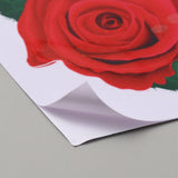 Craspire PVC Waterproof Rose Stickers, Self-adhesive Decals for Car Decorations, Red, 215x309x0.2mm, Stickers: 62~157x84x114mm