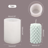 1PCS SUPERFINDINGS 1Pc Candle Molds for Candle Making,DIY Candle Silicone Molds 73x100mm Column with Flower Candle Mould White Resin Casting Molds for Party Home Dinner Decor Accessories