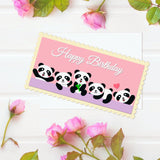 1Sheet Metal Cute Animal Border Edge Cut Dies Panda and Cat Paws Embossing Template Mould Thanks Words Die Cuts