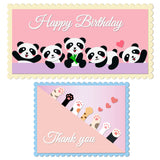 1Sheet Metal Cute Animal Border Edge Cut Dies Panda and Cat Paws Embossing Template Mould Thanks Words Die Cuts