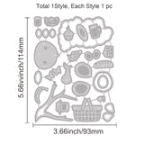 1Sheet Metal Koala and Picnic Cut Dies Fruit and Bird Nests Embossing Template Mould Trees and Cakes Die Cuts