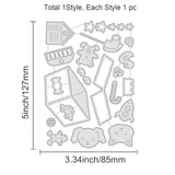 Toy Box and Bear Die Cuts Cat and Rocket Embossing Template Mould Dog and Car Carbon Steel Die Set