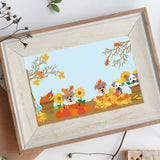 Autumn Animal Die Cuts Dogs and Pumpkins Embossing Template Mould Leaves and Sunflower Carbon Steel Die Set