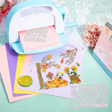 Autumn Animal Die Cuts Dogs and Pumpkins Embossing Template Mould Leaves and Sunflower Carbon Steel Die Set