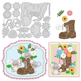 Boots and Animal Die Cuts Mouse and Flowers Embossing Template Mould Sunflower Carbon Steel Die Set