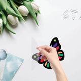 Craspire PVC Window Sticker, for Home Decoration, Square, Butterfly Pattern, 16x16x0.03cm, 2pcs/style, 4 styles, 8pcs/set