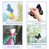 Craspire PVC Window Sticker, for Home Decoration, Square, Butterfly Pattern, 16x16x0.03cm, 2pcs/style, 4 styles, 8pcs/set