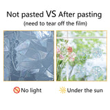 Craspire 16 Sheets 4 Styles Waterproof PVC Colored Laser Stained Window Film Adhesive Static Stickers, Electrostatic Window Stickers, Colorful, Floral Pattern, 120mm, 4 sheets/style