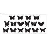 Craspire Waterproof PVC Colored Laser Stained Window Film Static Stickers, Electrostatic Window Stickers, Rectangle, Butterfly Pattern, 350x840mm, 16pcs/set