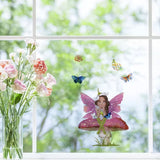 Craspire PVC Wall Sticker, Rectangle Shape, for Window or Stairway Home Decoration, Butterfly Pattern, 190x140mm