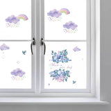 Craspire PVC Wall Sticker, Rectangle Shape, for Window or Stairway Home Decoration, Unicorn Pattern, 190x140mm