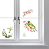 Craspire PVC Wall Sticker, Rectangle Shape, for Window or Stairway Home Decoration, Bird Pattern, 190x140mm