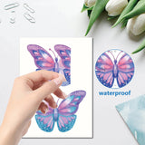 Craspire 16 Sheets 8 Styles Waterproof PVC Wall Stickers, Rectangle Shape, for Window or Stairway Home Decoration, Butterfly Farm, 200x145mm, about 2 sheets/style