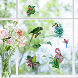 Craspire 16 Sheets 8 Styles Waterproof PVC Wall Stickers, Rectangle Shape, for Window or Stairway Home Decoration, Bird Pattern, 200x145mm, about 2 sheets/style