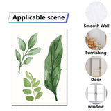 Craspire 16 Sheets 8 Styles Waterproof PVC Wall Stickers, Rectangle Shape, for Window or Stairway Home Decoration, Leaf Pattern, 200x145mm, about 2 sheets/style