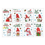 Craspire 8 Sheets 8 Styles PVC Waterproof Wall Stickers, Self-Adhesive Decals, for Window or Stairway Home Decoration, Rectangle, Christmas Themed Pattern, 200x145mm, about 1 sheet/style