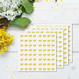 Craspire Waterproof Self-Adhesive Picture Stickers, Flat Round, Gold, Fly Pattern, 150x150mm, sticker: 1.27cm in diameter, 8 sheets/set.