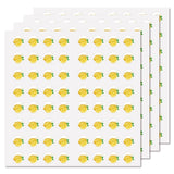 Craspire Waterproof Self-Adhesive Picture Stickers, Flat Round, Gold, Fly Pattern, 150x150mm, sticker: 1.27cm in diameter, 8 sheets/set.