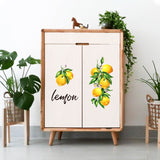 Craspire 3 Sheets 3 Styles PVC Waterproof Decorative Stickers, Self Adhesive Decals for Furniture Decoration, Lemon Pattern, 300x150mm, 1 sheet/style